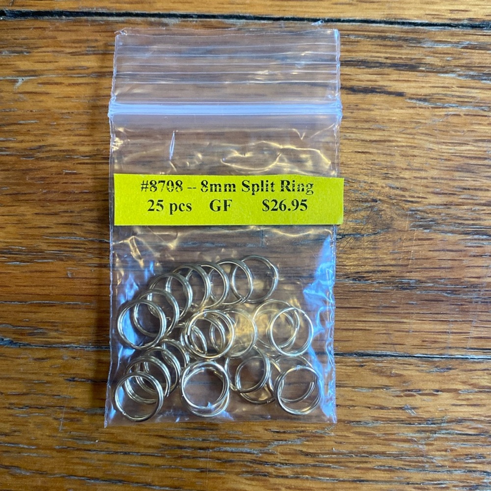 8mm Gold Fill Split Rings